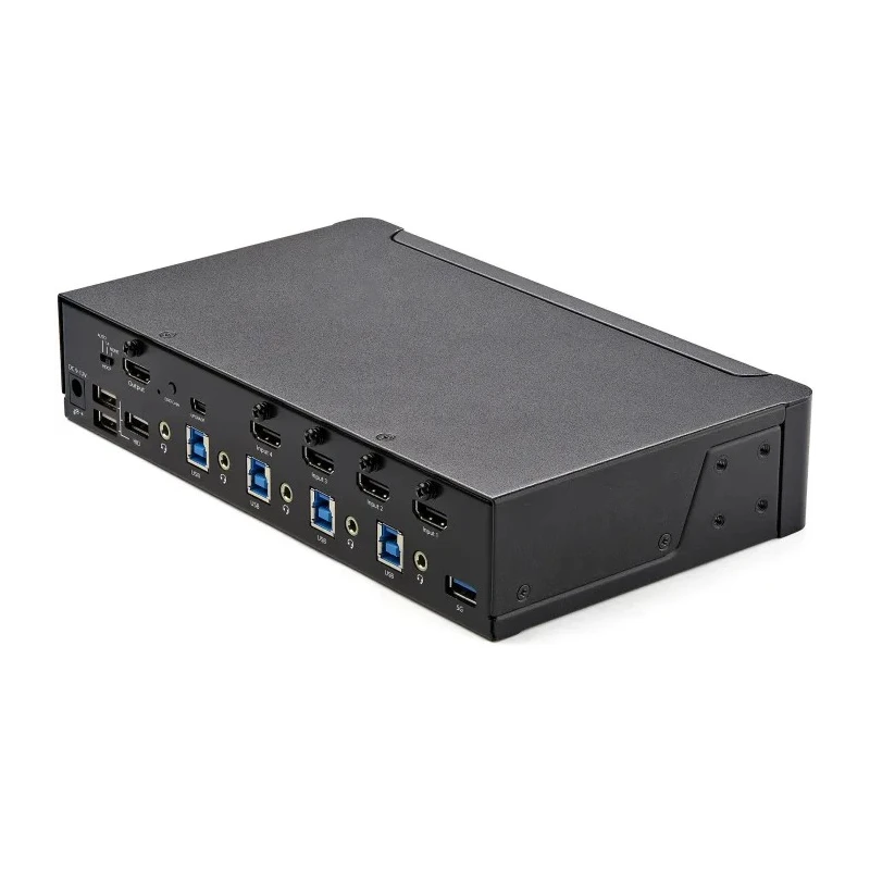 StarTech.com 4 Port USB HDMI KVM Switch 1 Display 3.5 mm Stereo Audio 3840 x 2160 Pixel Maximum Resolution SV431HU34K6