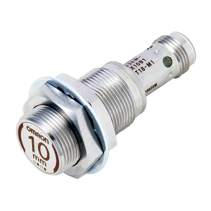 Omron Threaded Barrel Inductive Proximity Sensor M18 PNP 30V DC 10mm Detection 200mA E2EW-X10B218-M1