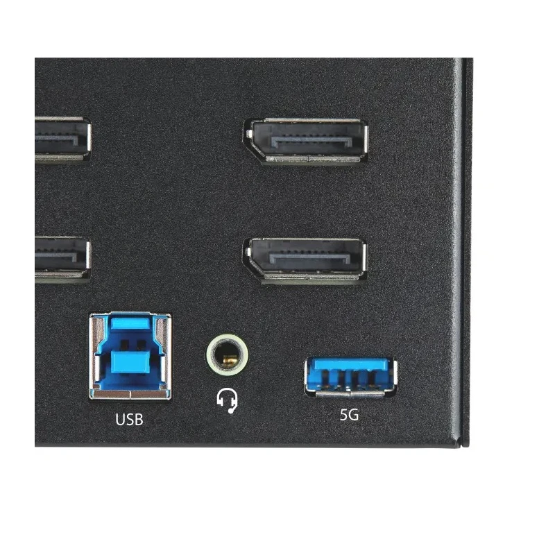 StarTech.com 23 Port 4 Displays USB DisplayPort KVM Switch 3.5 mm Stereo Audio Support 3840 x 2160 @ 60 Hz SV231QDPU34K