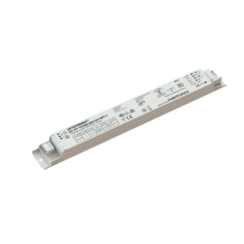 Inventronics 1 Output Enclosed Non-Dimmable AC-DC LED Driver, 20V 51V Output Voltage, 72W Power, 1400mA / 600mA Driver IP20