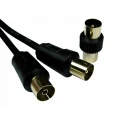 RS PRO 12 m 3C2V Coaxial Cable Black Terminated, 20AWG Solid Tin Copper Wire, Polyurethane Jacket 236-9060