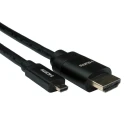 RS PRO 3 m 4K HDMI Cable Male Micro HDMI to Male HDMI Black 236-9116
