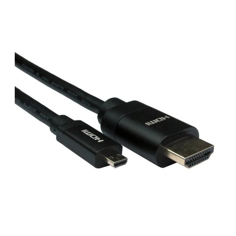 RS PRO 3 m 4K HDMI Cable Male Micro HDMI to Male HDMI Black 236-9116