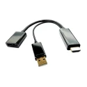 RS PRO Male HDMI to Female DisplayPort Polyvinyl Chloride DisplayPort Cable 150 mm 236-9124