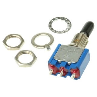 APEM Toggle Switch Panel Mount On-Off-On SPDT Solder Terminal 4A 6.35 mm Cutout 55639AVDE