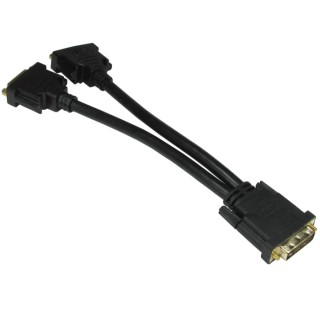 RS PRO Male DVI-D to Female DVI-D Cable 200 mm Black Polyvinyl Chloride Jacket 236-9110
