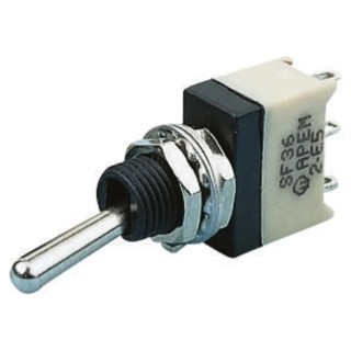 APEM Toggle Switch Panel Mount On-Off-On SPST Solder Terminal 30 V dc 250 V ac SF39S010000