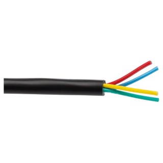 RS PRO DEF STAN Multi-Core Industrial Cable, 4 Cores, 0.5mm², Unscreened, 25 m, Black Polyvinyl Chloride Sheath 236-9234
