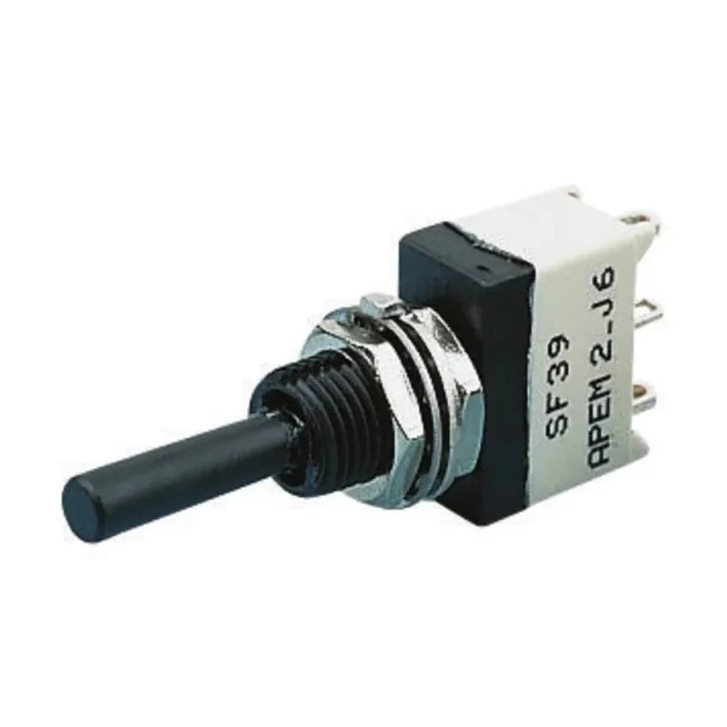 APEM Toggle Switch Panel Mount On-On SPST Solder Terminal 30 V dc 30 V ac SF36S011100