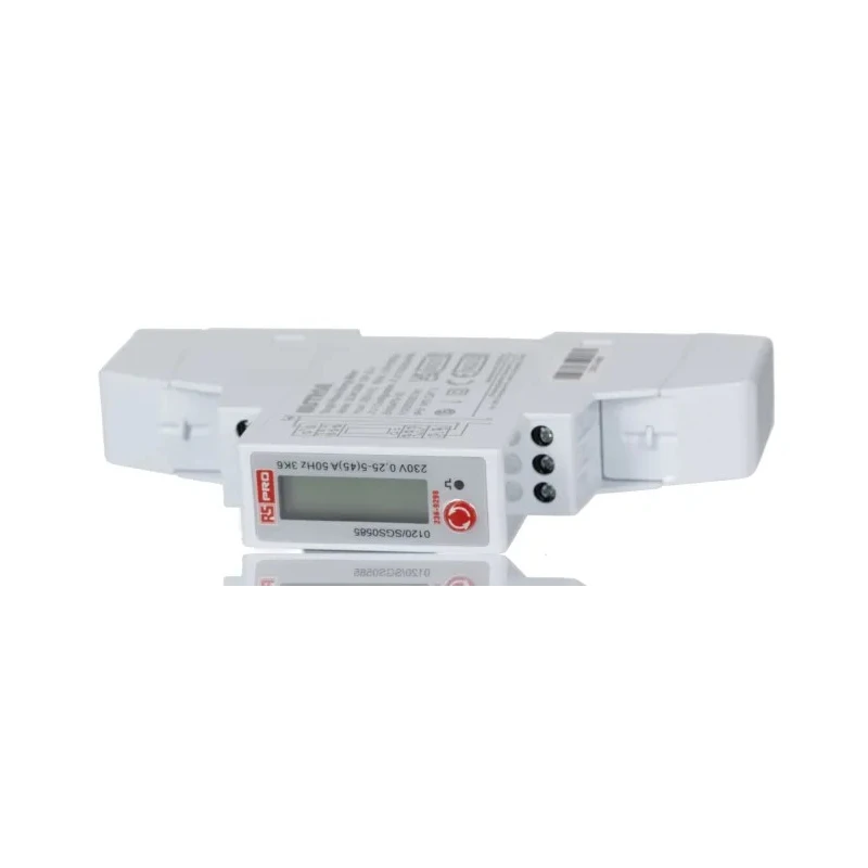 RS PRO 1 Phase Energy Meter with LCD Backlight, Pulse Output, RS485 Modbus, 45A Load Capacity 236-9298