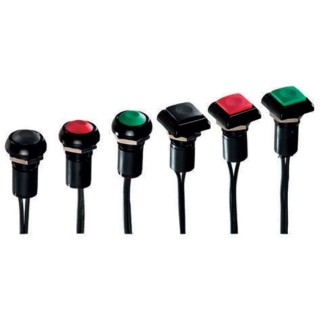APEM IP Series Momentary Push Button Switch Panel Mount 12 mm Cutout SPST 5A 50V DC IP67 IPC3FAD-2