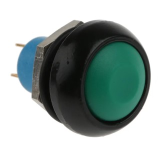 APEM IP Series Push Button Switch, Momentary Panel Mount, Green Actuator, 13.6 mm Cutout, SPST, IP67, 50 V dc 250 IPR3SAD-3