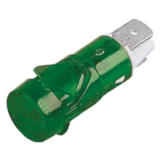 Arcolectric (Bulgin) Ltd 2870 Series Green Panel Mount Indicator, 230V AC, Solder Tab Termination, Prominent Bezel C287000NAE
