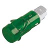 Arcolectric (Bulgin) Ltd 2870 Series Green Panel Mount Indicator, 230V AC, Solder Tab Termination, Prominent Bezel C287000NAE