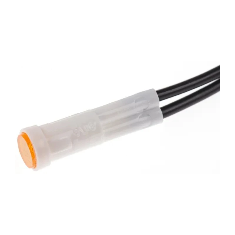 Arcolectric (Bulgin) Ltd 2950 Series Orange Panel Mount Indicator 230V AC Lead Wire Termination Prominent Bezel L295000NAC