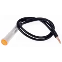 Arcolectric (Bulgin) Ltd 2950 Series Orange Panel Mount Indicator 230V AC Lead Wire Termination Prominent Bezel L295000NAC