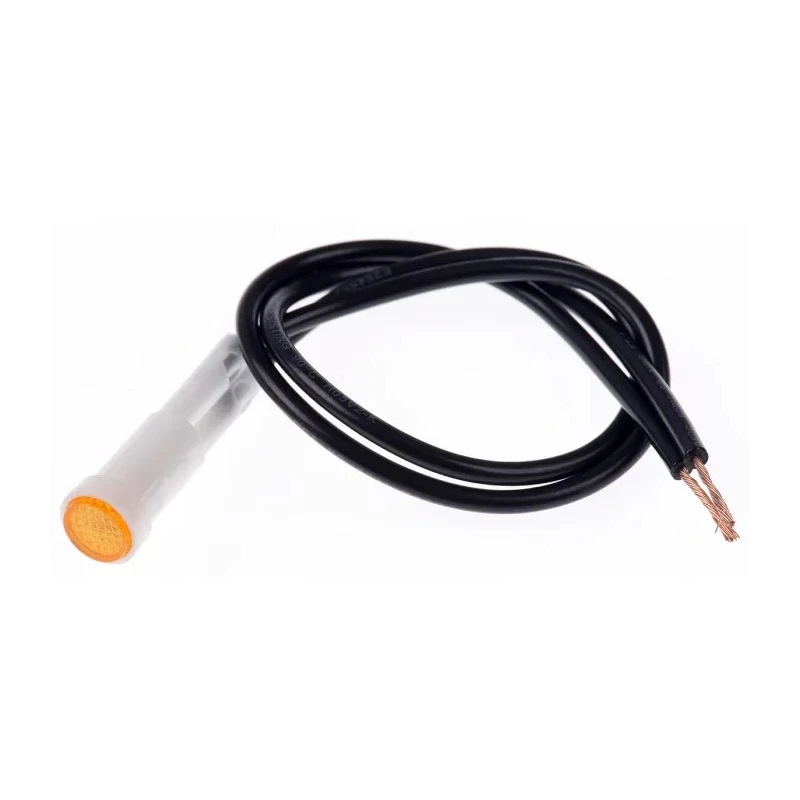 Arcolectric (Bulgin) Ltd 2950 Series Orange Panel Mount Indicator 230V AC Lead Wire Termination Prominent Bezel L295000NAC