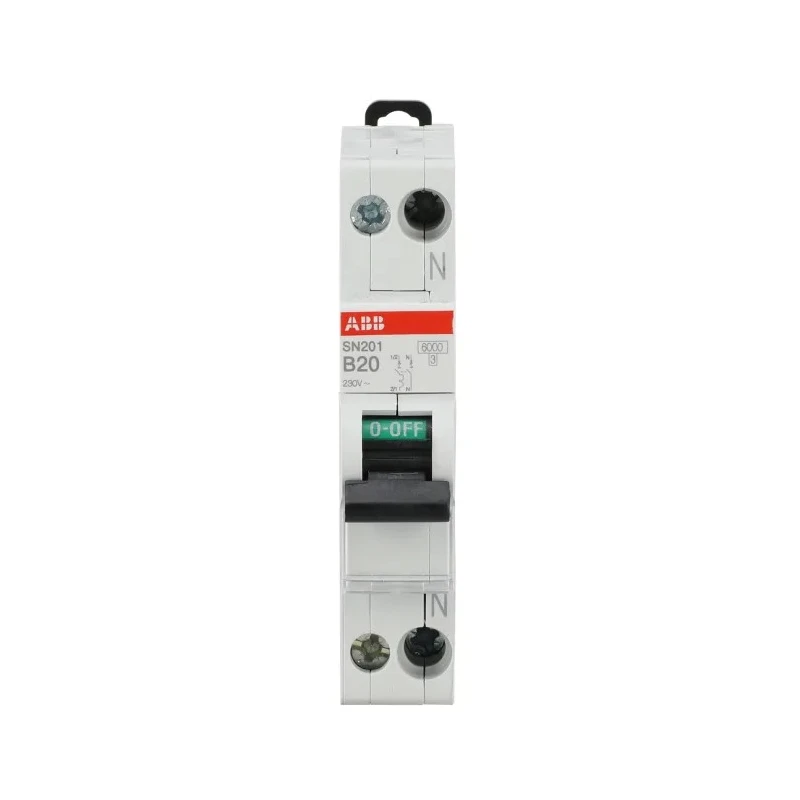 ABB Miniature Circuit Breaker 1-Pole 20A Type B 400V AC 6 kA Breaking Capacity SN201