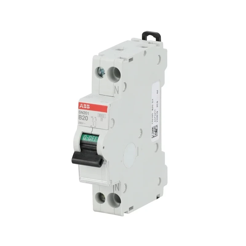 ABB Miniature Circuit Breaker 1-Pole 20A Type B 400V AC 6 kA Breaking Capacity SN201