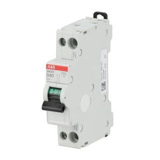 ABB Miniature Circuit Breaker 1-Pole 40A Type D 400V AC 6 kA Breaking Capacity SN201