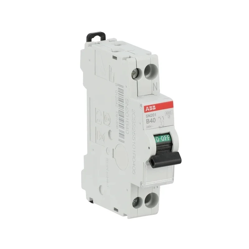 ABB SN201 Miniature Circuit Breaker, 1-Pole, 40A, Type B, 400V AC, 6 kA Breaking Capacity SN201