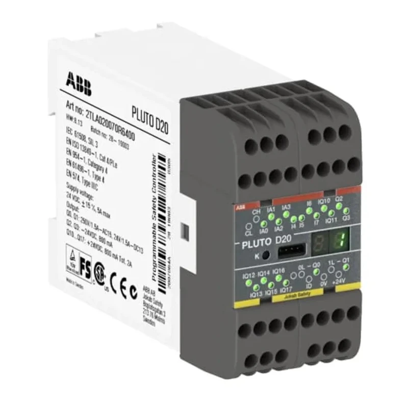 ABB 2TLA Series Safety Controller for PLC CPU Module 24 V DC 2TLA020070R6400 PLUTO D20