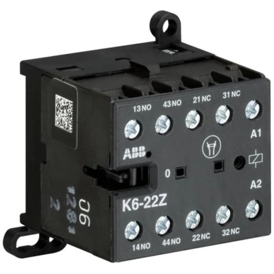 ABB Contactor Relay 48V dc Coil, 2-Pole, 4A Contact Current, DIN Rail Mounting GJH1211001R0223 K6-22Z-03