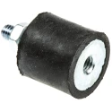 FIBET M4 x 10 mm Anti-Vibration Mount Male to Female Bobbin with 9 daN Compression, 16 mm OD, 15 mm H 1615VD10-35