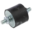 FIBET M10 x 25 mm Anti-Vibration Mount Male to Male Bobbin with 208 daN Compression, Natural Rubber, 50 mm OD 5040VV25-60