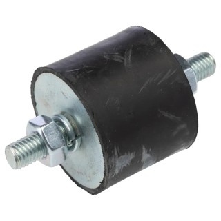 FIBET M10 x 25 mm Anti-Vibration Mount Male to Male Bobbin with 208 daN Compression, Natural Rubber, 50 mm OD 5040VV25-60