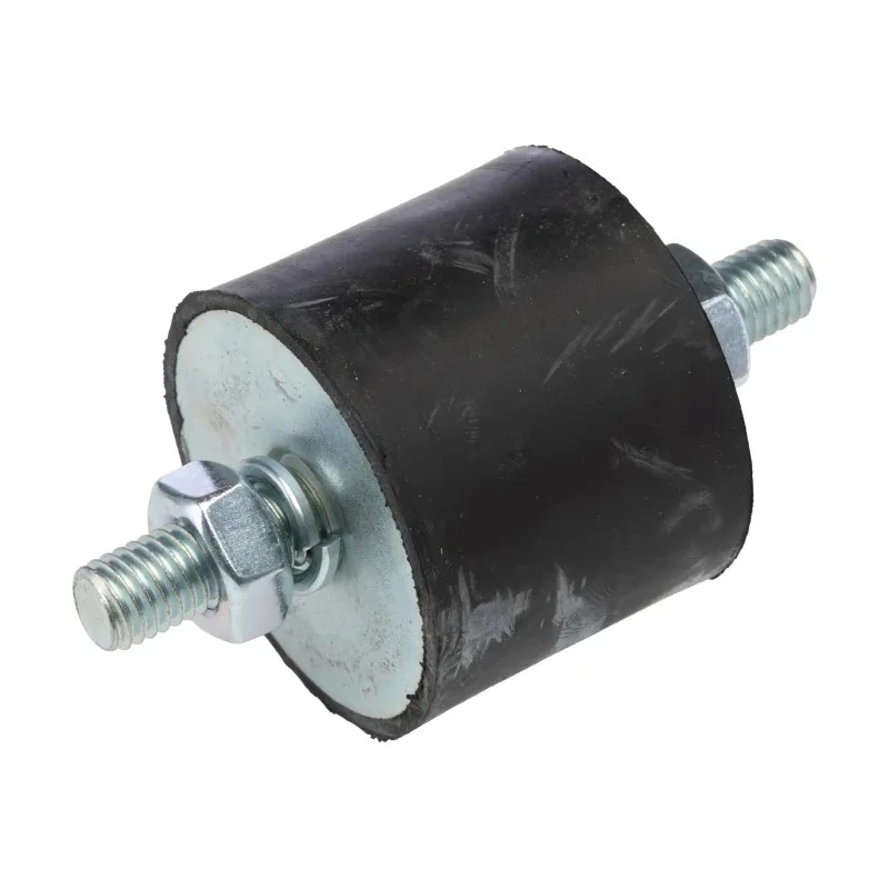 FIBET M10 x 25 mm Anti-Vibration Mount Male to Male Bobbin with 208 daN Compression, Natural Rubber, 50 mm OD 5040VV25-60