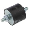 FIBET M10 x 25 mm Anti-Vibration Mount Male to Male Bobbin with 208 daN Compression, Natural Rubber, 50 mm OD 5040VV25-60