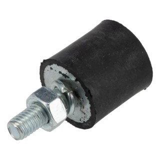FIBET Anti-Vibration Mount Male to Female Bobbin M6 x 18 mm Thread, 18 daN Compression Load, 20 mm OD, 38 mm 2020VD18-45