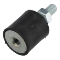 FIBET Anti-Vibration Mount Male to Female Bobbin M6 x 18 mm Thread, 18 daN Compression Load, 20 mm OD, 38 mm 2020VD18-45