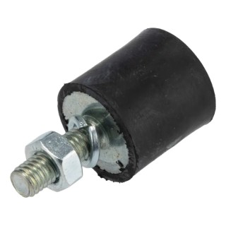 FIBET M6 x 18 mm Anti-Vibration Mount, Male to Female Bobbin, Natural Rubber, 20 mm OD, 38 mm Height, 33.6 kg 2020VD18-60