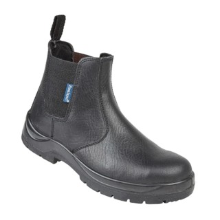 Himalayan Black Steel Toe Capped Men's Safety Boots, Size EU 43 UK 9 US 10, Stainless Steel Midsole, Oil and Slip 151B-09