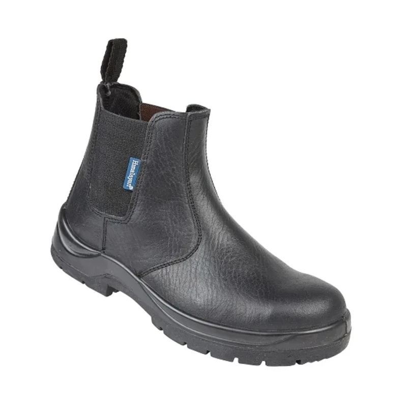 Himalayan Black Steel Toe Capped Men's Safety Boots, Size EU 43 UK 9 US 10, Stainless Steel Midsole, Oil and Slip 151B-09
