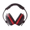 Portwest Ear Defender with Headband, 31 dB SNR, Black and Red Cup Colour, CE Certified PW43