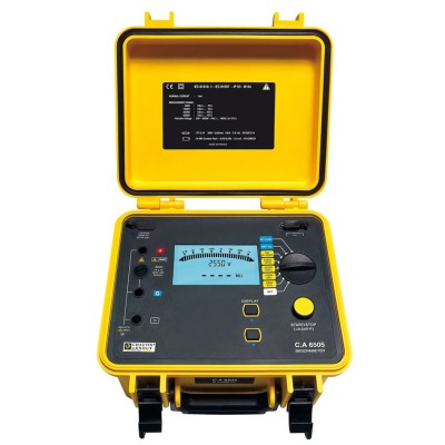 Chauvin Arnoux Insulation Tester CA 6505 40 V Min, 5100 V Max, 10 TΩ Resistance, CAT III Safety Level P01139714