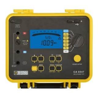 Chauvin Arnoux Insulation Tester with 40 V Min, 5100 V Max, 10 TΩ Resistance, Aurix 64 MHz ARM Cortex-M4F 2.42 P01139712