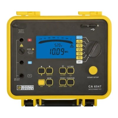 Chauvin Arnoux Insulation Tester with 40 V Min, 5100 V Max, 10 TΩ Resistance, Aurix 64 MHz ARM Cortex-M4F 2.42 P01139712