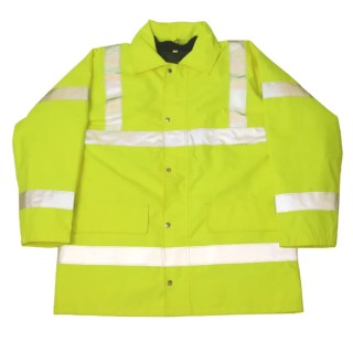 Orbit International Yellow Unisex Hi Vis Jacket HV10, Size M, Hooded, Polyester Lining, EN 471 Certified