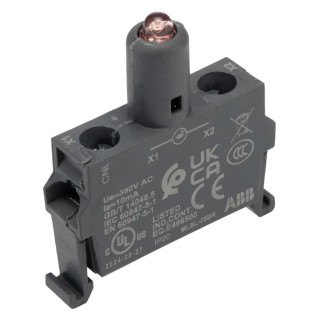 ABB MLBL Series LED Light Block 380V AC Red Illumination Screw Terminal 1SFA611621R2081
