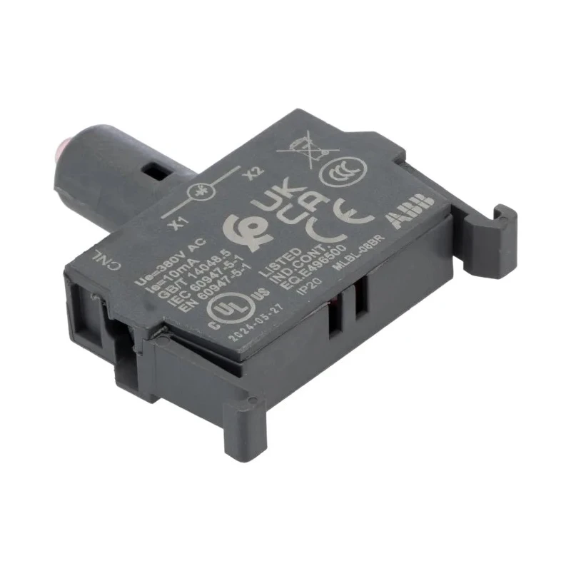 ABB MLBL Series LED Light Block 380V AC Red Illumination Screw Terminal 1SFA611621R2081