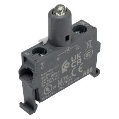 ABB MLBL Series LED Light Block 380V AC Green Illumination Screw Terminals 1SFA611621R2082