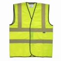 Orbit International Yellow Hook & Loop Hi Vis Vest Polyester Size L HVW03-Y-L