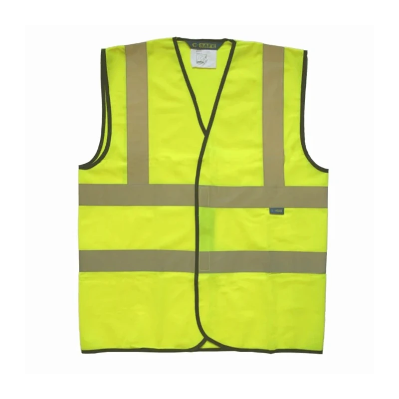 Orbit International Yellow Hook & Loop Hi Vis Vest Polyester Size L HVW03-Y-L
