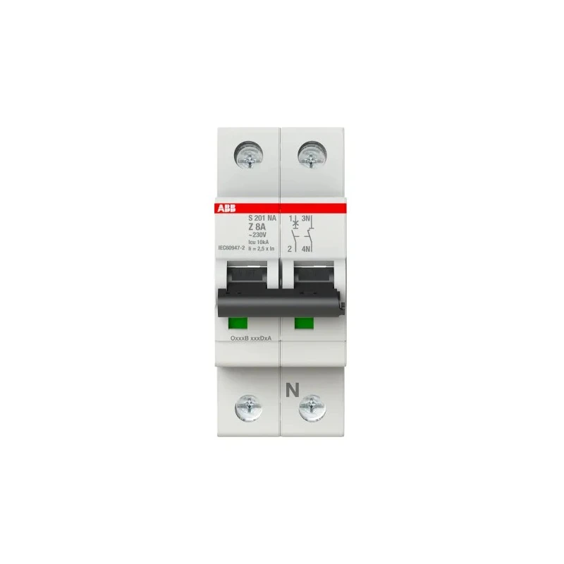ABB System Pro M Compact S200 Miniature Circuit Breaker, 1-Pole, 8A, Type Z, 230V ac AC, 110V dc DC, 6 kA 2CDS251103R0408