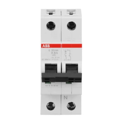 ABB System Pro M Compact S200 Miniature Circuit Breaker, 1-Pole, 8A, Type K, 400V AC, 6 kA Breaking Capacity 2CDS251103R0407