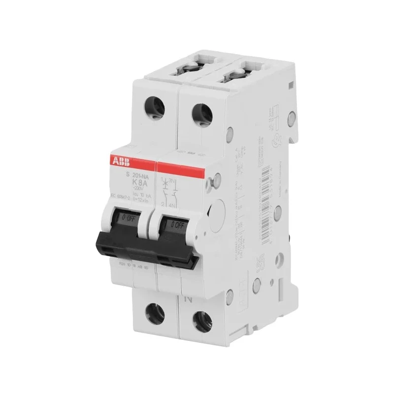 ABB System Pro M Compact S200 Miniature Circuit Breaker, 1-Pole, 8A, Type K, 400V AC, 6 kA Breaking Capacity 2CDS251103R0407
